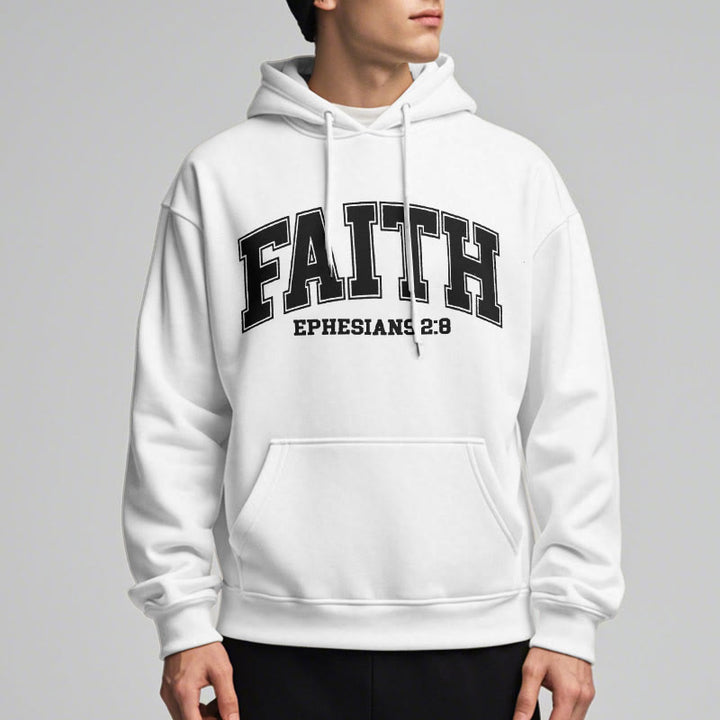 Modern Style Faith Ephesians 2 : 8 Fleece Lined Polyester Hoodie - image 12