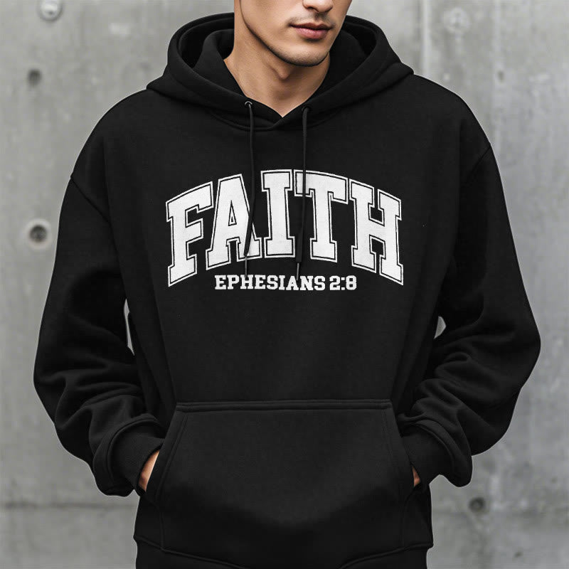 Modern Style Faith Ephesians 2 : 8 Fleece Lined Polyester Hoodie - image 8