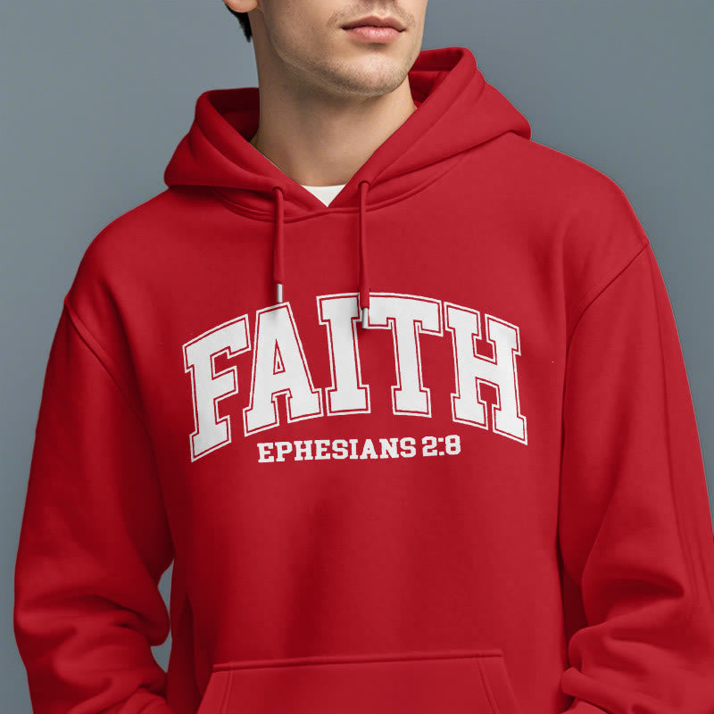 Modern Style Faith Ephesians 2 : 8 Fleece Lined Polyester Hoodie - image 1