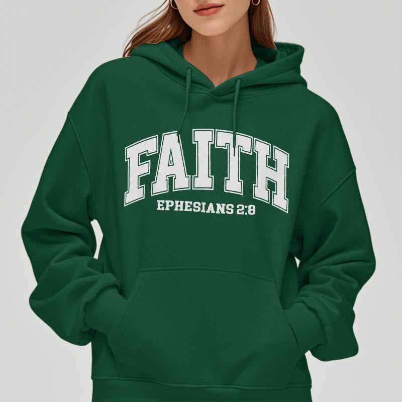 Modern Style Faith Ephesians 2 : 8 Fleece Lined Polyester Hoodie - image 28