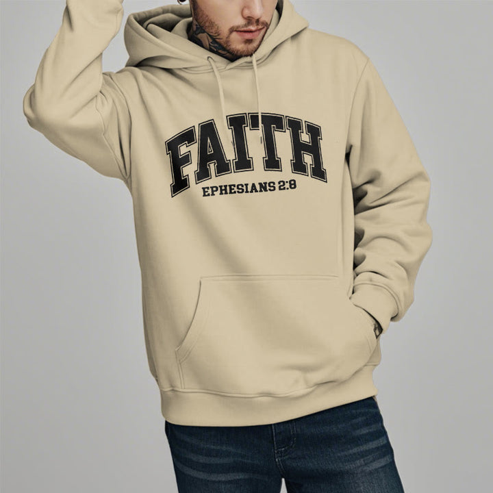 Christianartworkshop Modern Style Faith Ephesians 2 : 8 Fleece Lined Polyester Hoodie - image 17