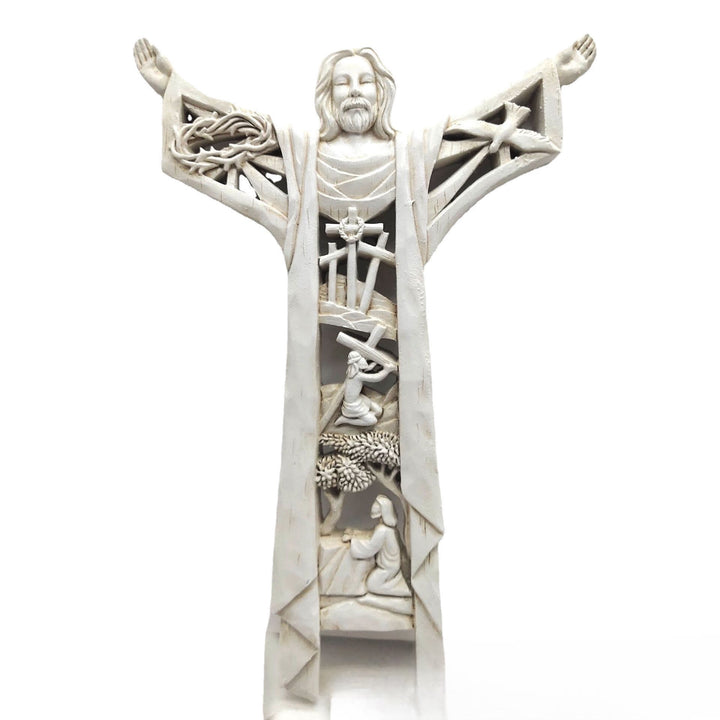 Christianartworkshop Classic Style Crafted Jesus Arms Opened Figure Desktop Decorations Ornament - Jesus - image 0