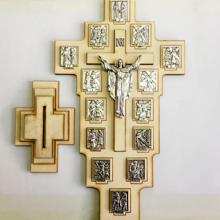 Classic Style Crafted Crucifix Cross Jesus Figure Desktop Decorations Ornament