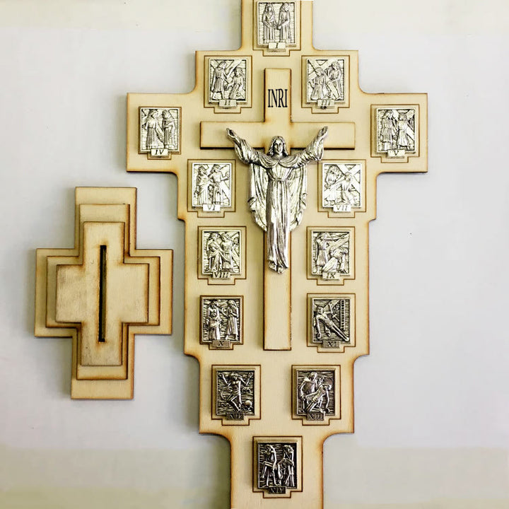 Classic Style Crafted Crucifix Cross Jesus Figure Desktop Decorations Ornament