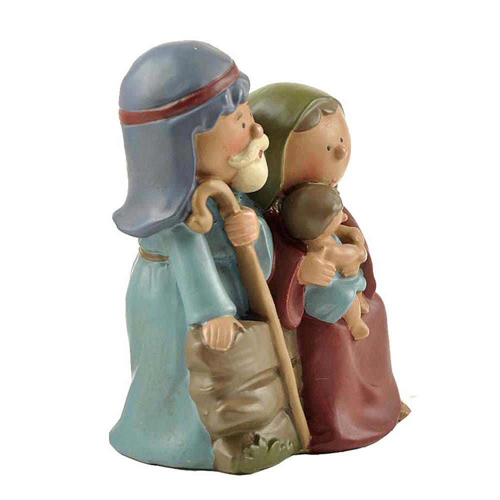 Christianartworkshop Cartoon Style Sculpture of Holy Family Resin Stereoscopic Desktop Ornaments - image 1