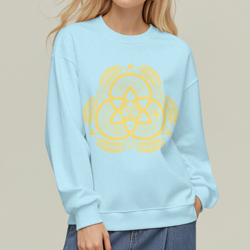 Classic Style Divine Unity Gold Sacred Emblem Fleece Lined Polyester Sweatshirt - image 27