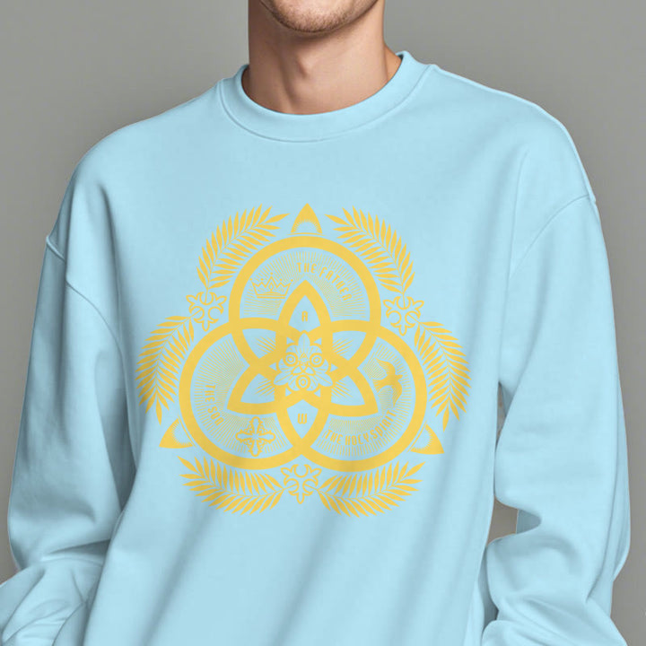 Classic Style Divine Unity Gold Sacred Emblem Fleece Lined Polyester Sweatshirt - image 28