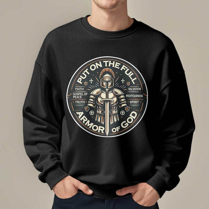 Modern Style Put On The Full Armor of God Fleece Lined Polyester Sweatshirt - image 8