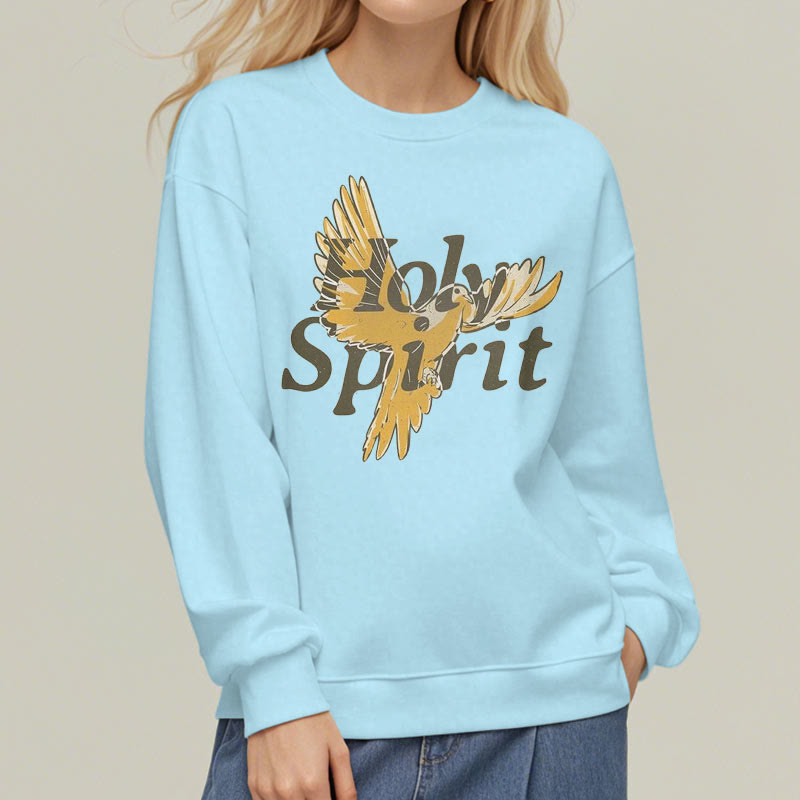 Classic Style Holy Spirit Flying Dove Fleece Lined Polyester Sweatshirt