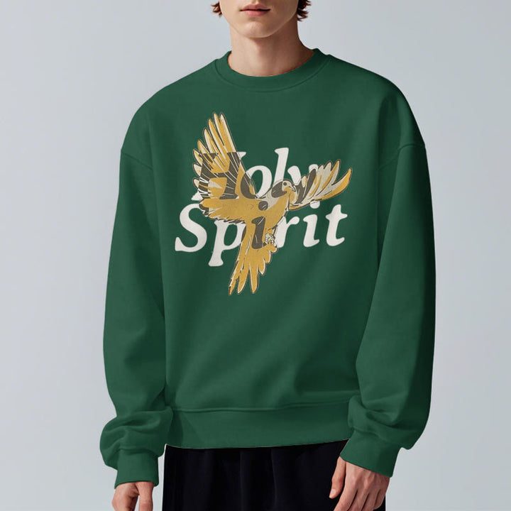 Classic Style Holy Spirit Flying Dove Fleece Lined Polyester Sweatshirt