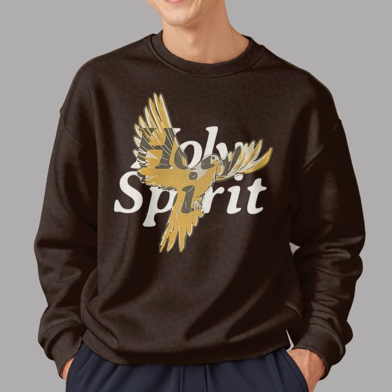 Classic Style Holy Spirit Flying Dove Fleece Lined Polyester Sweatshirt
