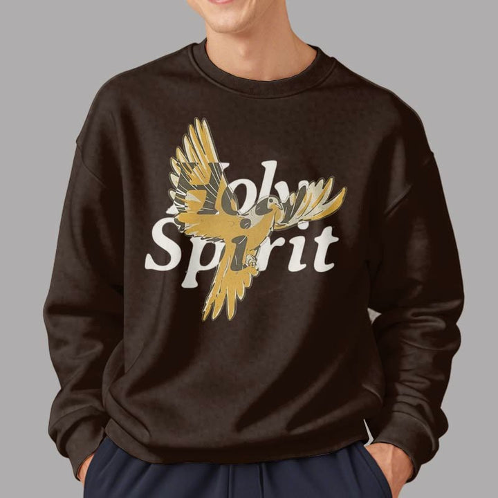 Classic Style Holy Spirit Flying Dove Fleece Lined Polyester Sweatshirt