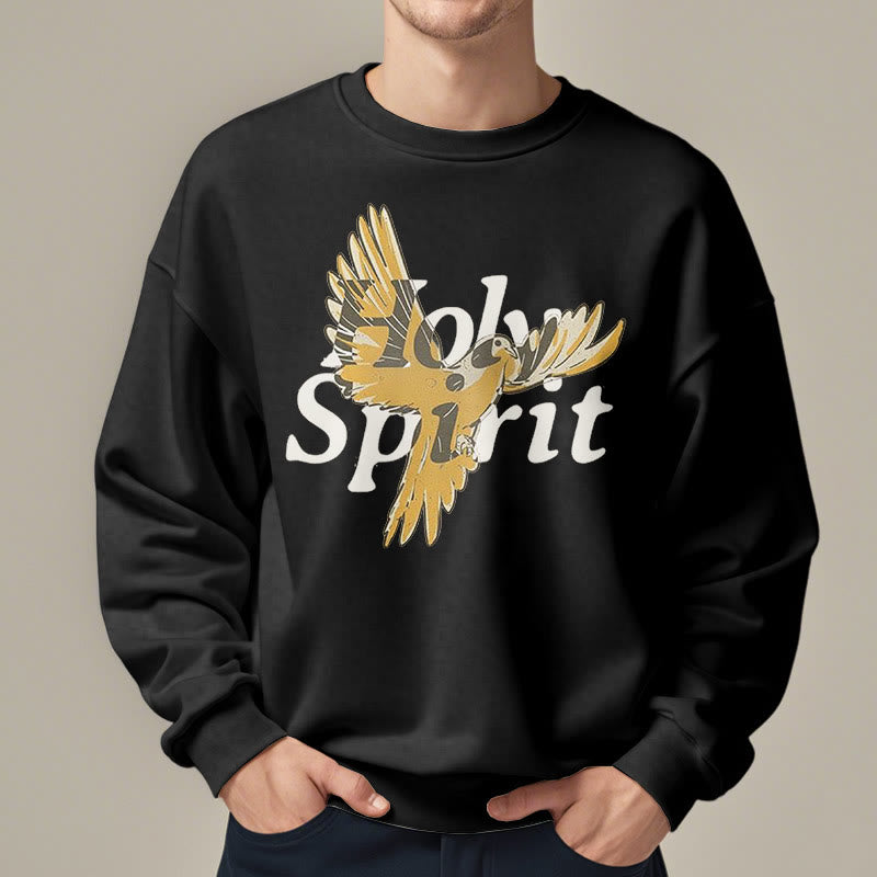 Classic Style Holy Spirit Flying Dove Fleece Lined Polyester Sweatshirt