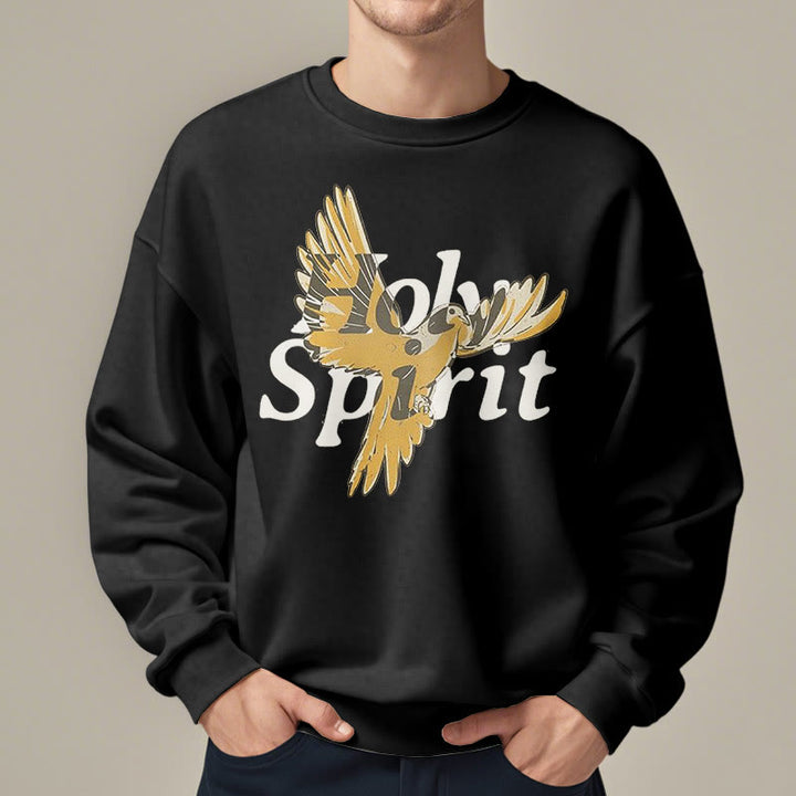 Classic Style Holy Spirit Flying Dove Fleece Lined Polyester Sweatshirt