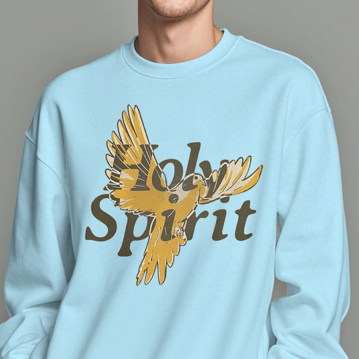 Classic Style Holy Spirit Flying Dove Fleece Lined Polyester Sweatshirt