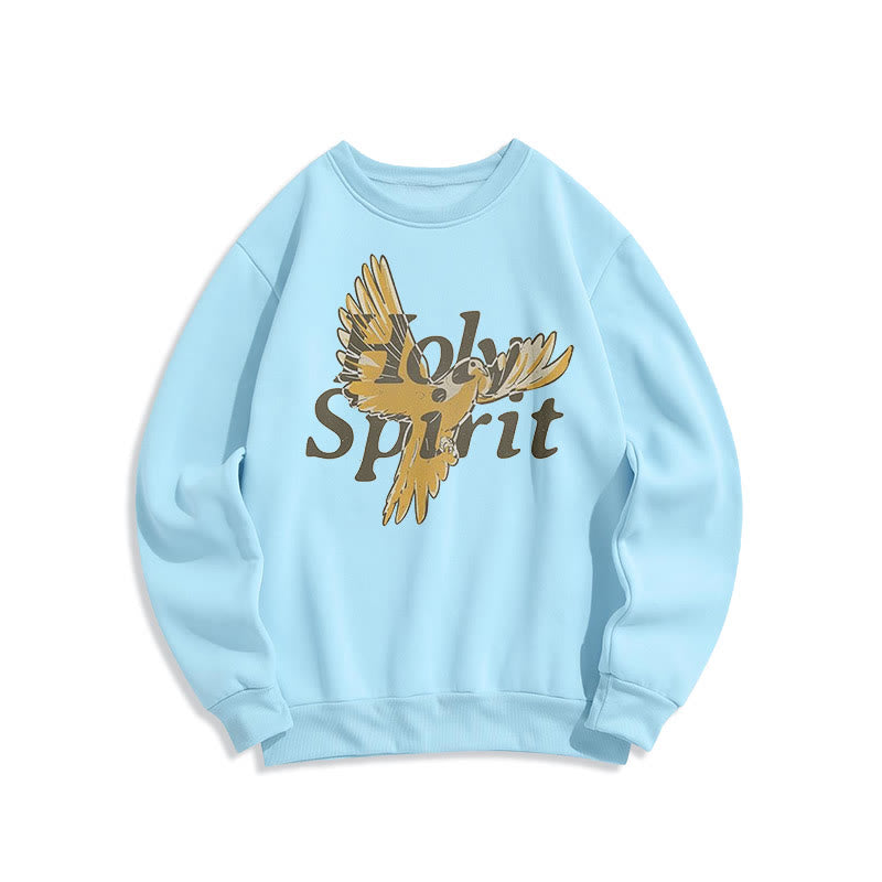 Classic Style Holy Spirit Flying Dove Fleece Lined Polyester Sweatshirt