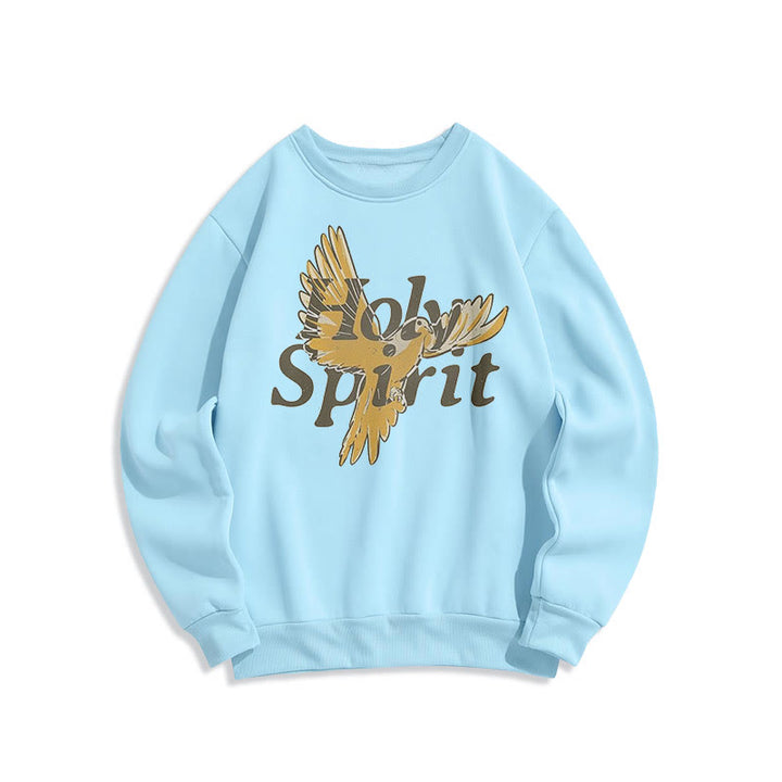Classic Style Holy Spirit Flying Dove Fleece Lined Polyester Sweatshirt