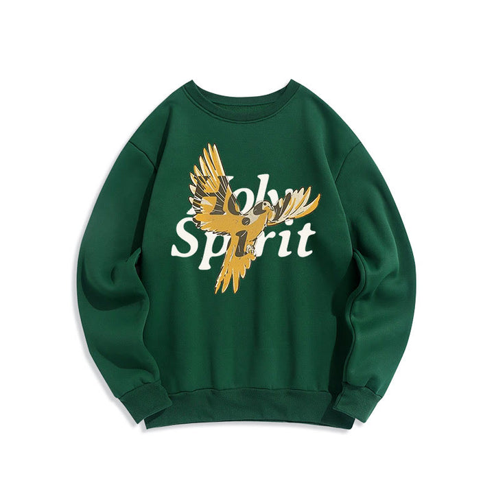 Classic Style Holy Spirit Flying Dove Fleece Lined Polyester Sweatshirt - Green - 2XL - image 20