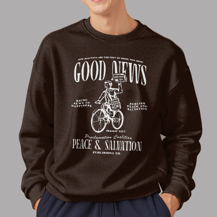 Christianartworkshop Quotation Style Good News Isaiah 52:7 Fleece Lined Polyester Sweatshirt - image 17
