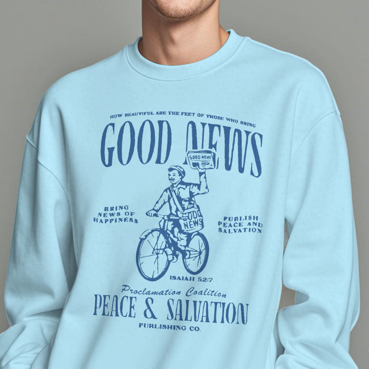 Christianartworkshop Quotation Style Good News Isaiah 52:7 Fleece Lined Polyester Sweatshirt - image 28