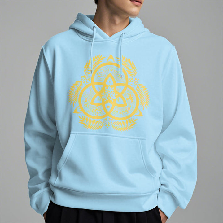 Classic Style Divine Unity Gold Sacred Emblem Fleece Lined Polyester Hoodie - image 28