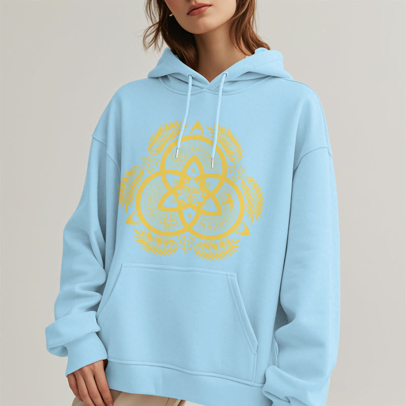 Classic Style Divine Unity Gold Sacred Emblem Fleece Lined Polyester Hoodie - image 27