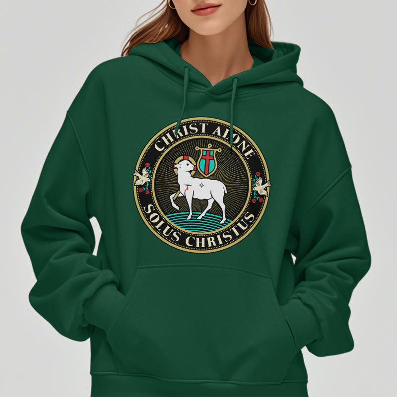 Modern Style Christ Alone Lamb of God Fleece Lined Polyester Hoodie - image 22