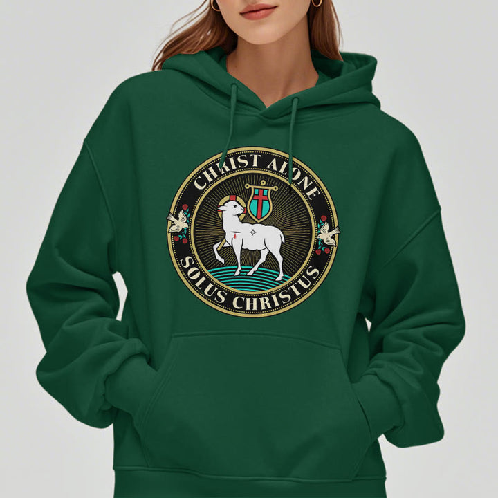 Modern Style Christ Alone Lamb of God Fleece Lined Polyester Hoodie - image 22