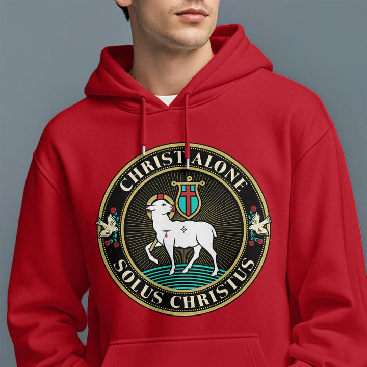 Modern Style Christ Alone Lamb of God Fleece Lined Polyester Hoodie - image 38