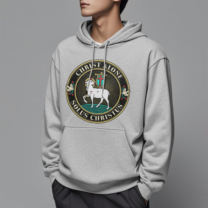 Modern Style Christ Alone Lamb of God Fleece Lined Polyester Hoodie - image 32