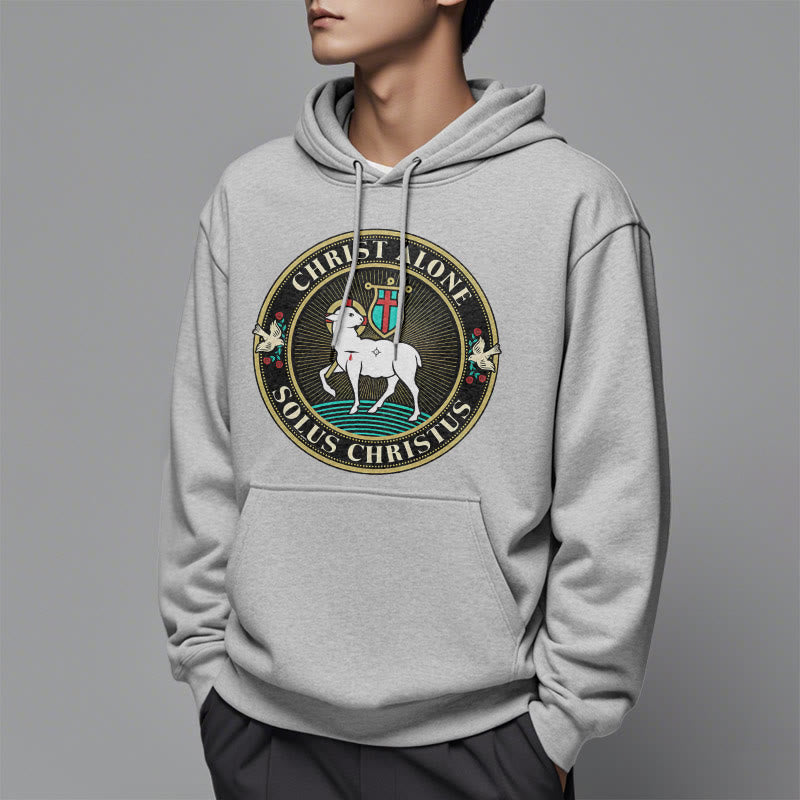 Modern Style Christ Alone Lamb of God Fleece Lined Polyester Hoodie - image 32