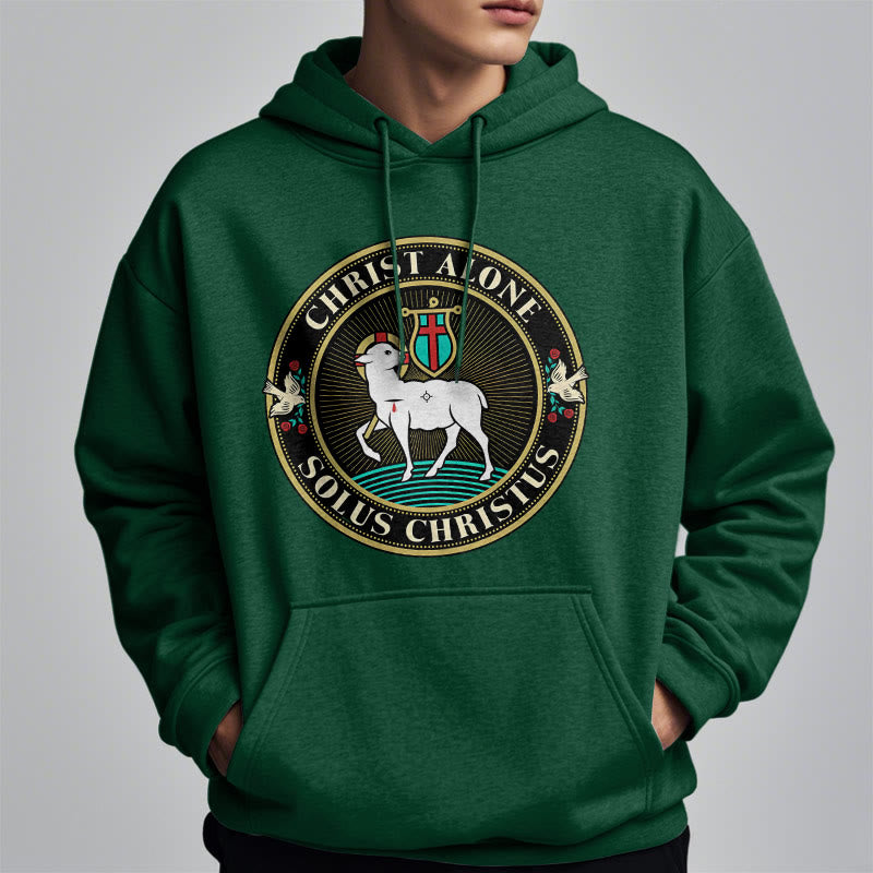 Modern Style Christ Alone Lamb of God Fleece Lined Polyester Hoodie - image 23