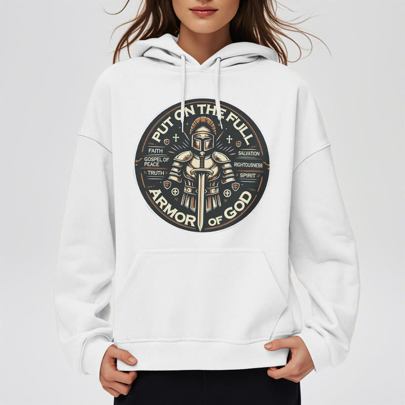 Modern Style Put On The Full Armor of God Fleece Lined Polyester Hoodie - image 12