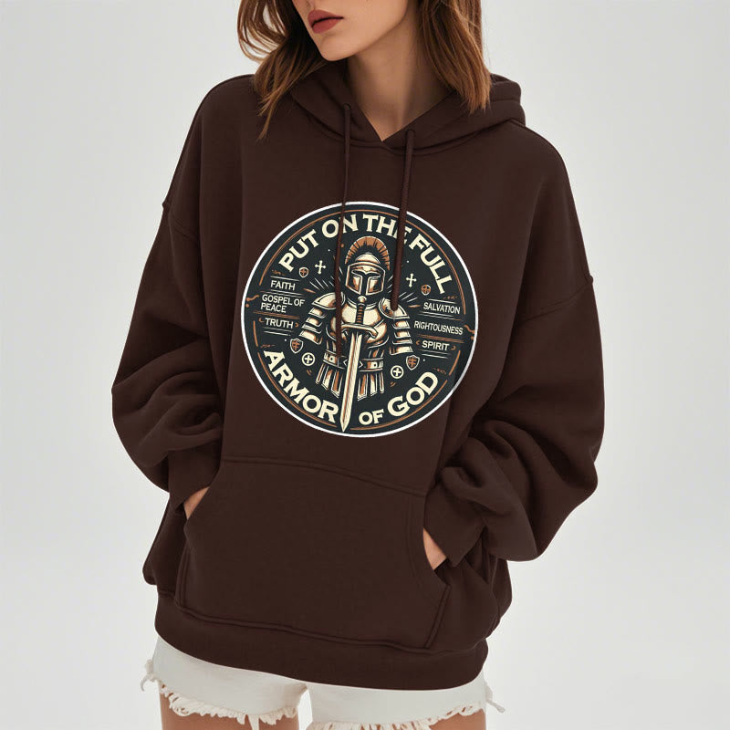 Modern Style Put On The Full Armor of God Fleece Lined Polyester Hoodie - image 22