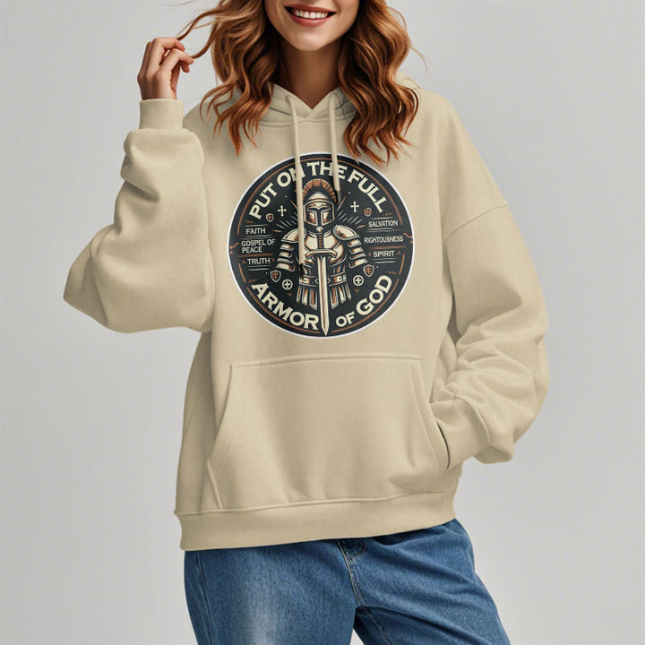 Modern Style Put On The Full Armor of God Fleece Lined Polyester Hoodie - image 17