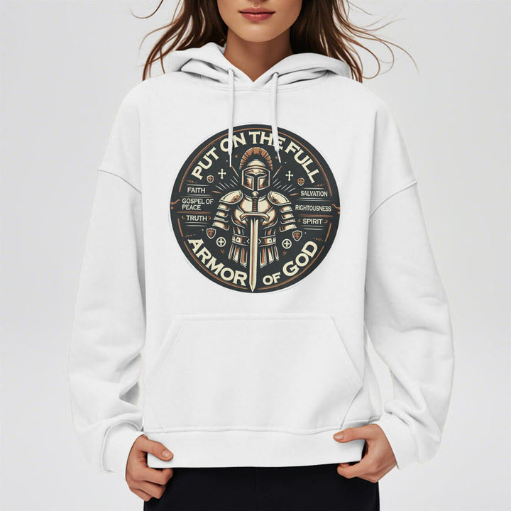 Modern Style Put On The Full Armor of God Fleece Lined Polyester Hoodie - image 12