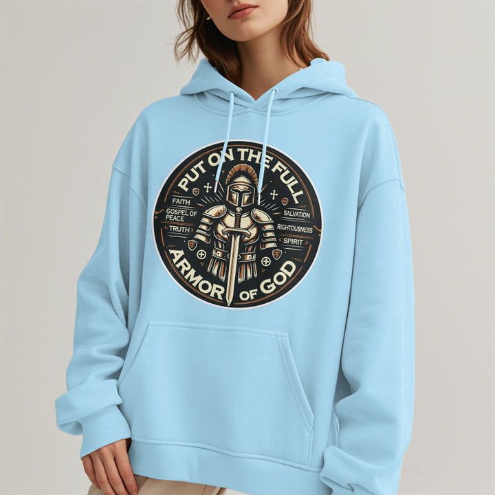 Modern Style Put On The Full Armor of God Fleece Lined Polyester Hoodie - image 33