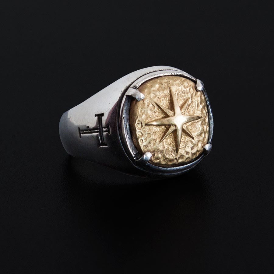 Christianartworkshop Classic Style Star of Bethlehem Cross Sacred Blessing Ring - UK Size V1/2（US 11） - image 0