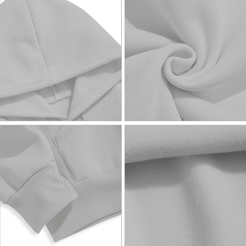 Modern Style Prayer Connection To God Fleece Lined Polyester Hoodie