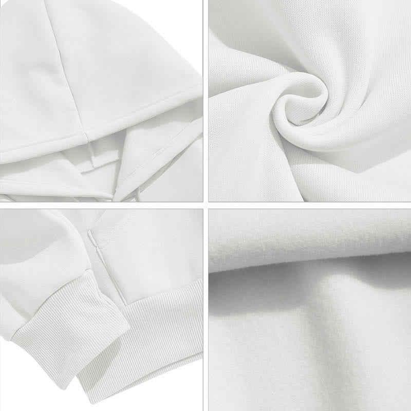 Modern Style Prayer Connection To God Fleece Lined Polyester Hoodie