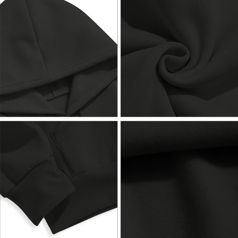Modern Style Prayer Connection To God Fleece Lined Polyester Hoodie