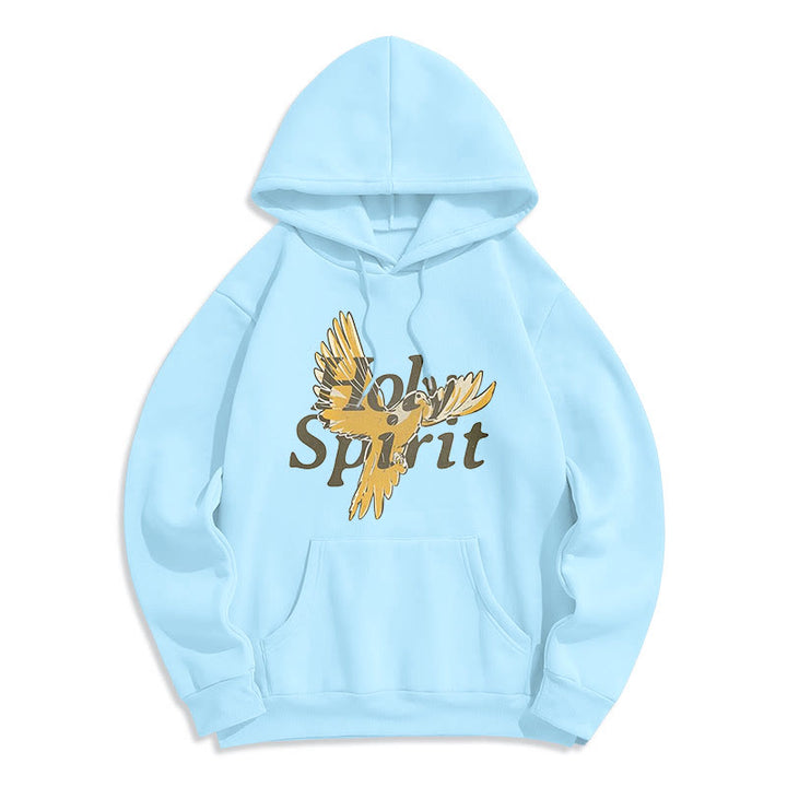 Classic Style Holy Spirit Flying Dove Fleece Lined Polyester Hoodie - Blue - 2XL - image 25
