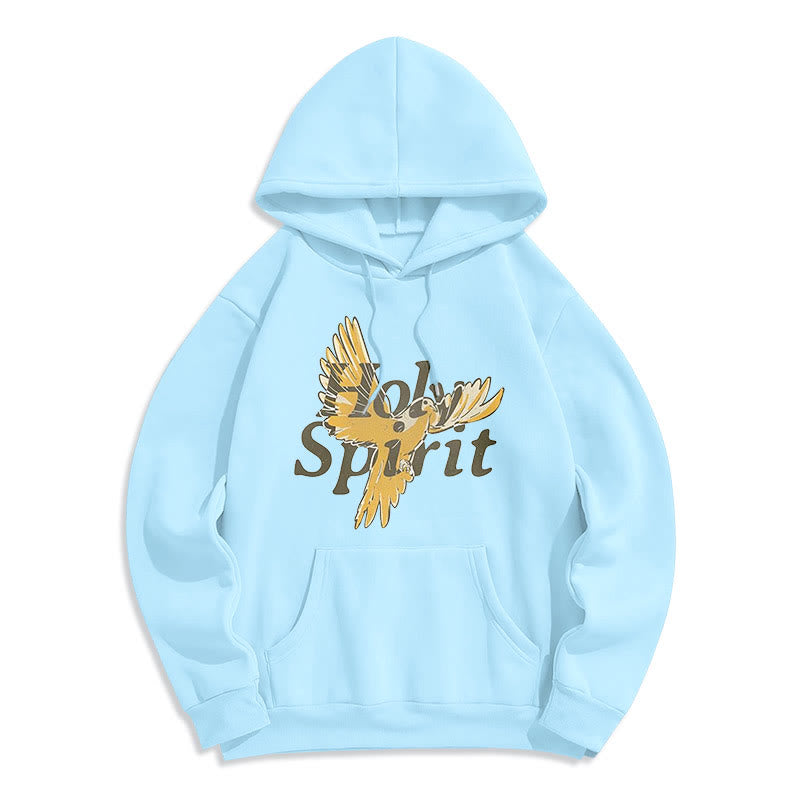 Classic Style Holy Spirit Flying Dove Fleece Lined Polyester Hoodie - Blue - 2XL - image 25