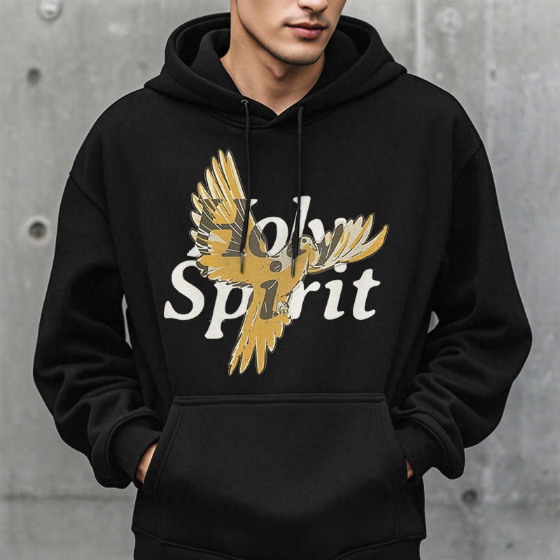 Classic Style Holy Spirit Flying Dove Fleece Lined Polyester Hoodie - image 2