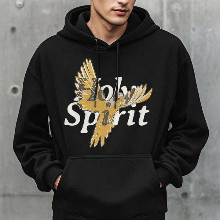 Classic Style Holy Spirit Flying Dove Fleece Lined Polyester Hoodie - image 2