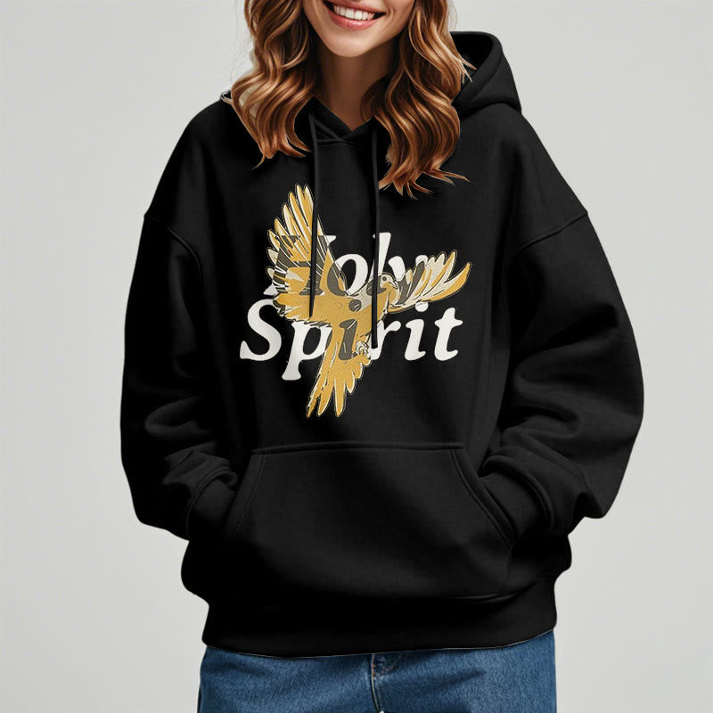 Classic Style Holy Spirit Flying Dove Fleece Lined Polyester Hoodie - image 1