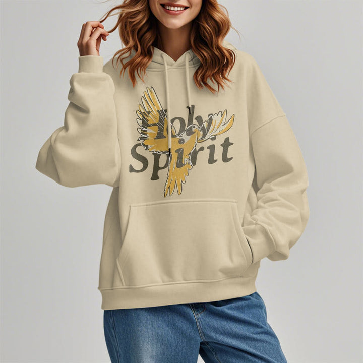 Classic Style Holy Spirit Flying Dove Fleece Lined Polyester Hoodie - image 12