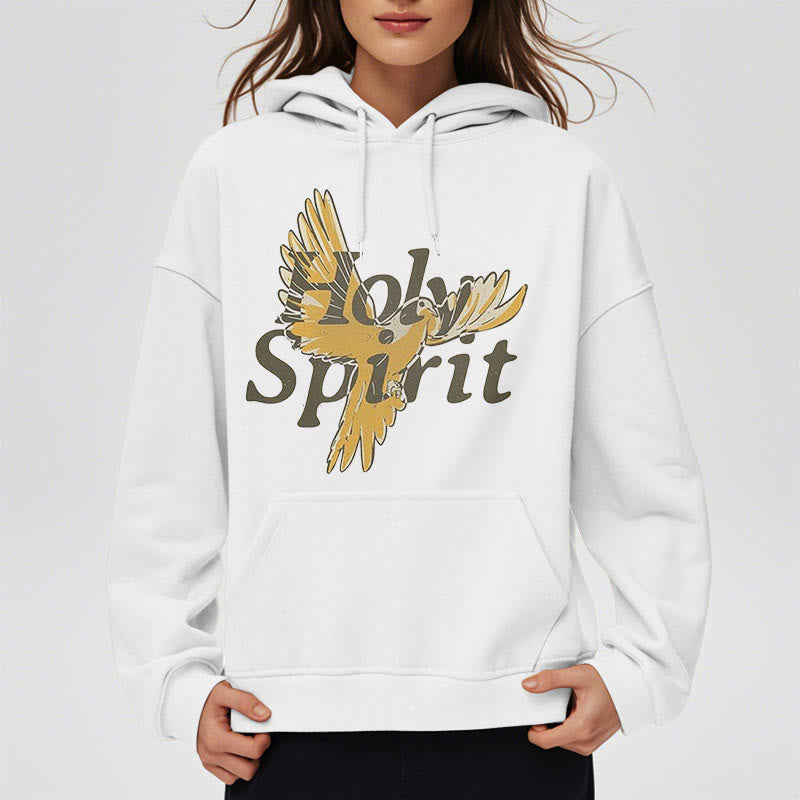 Classic Style Holy Spirit Flying Dove Fleece Lined Polyester Hoodie - image 8