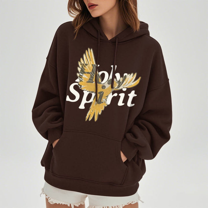 Classic Style Holy Spirit Flying Dove Fleece Lined Polyester Hoodie - image 18