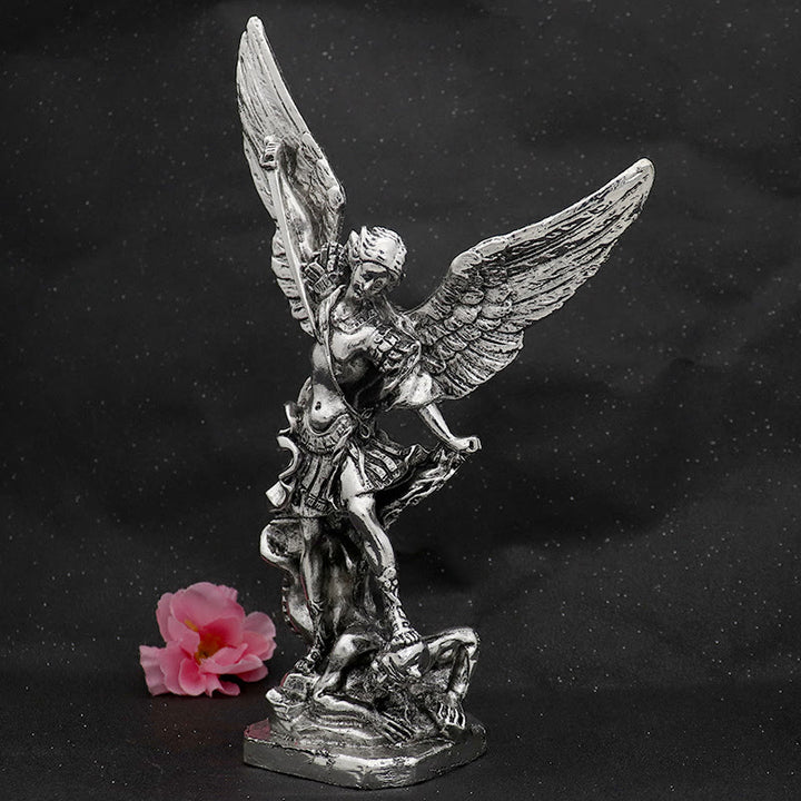 Christianartworkshop Classic Style Saint Michael the Archangel Defeating Lucifer Desktop Decorations Ornament